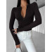 Боді жіноче приталене на блискавці (з еластичної віскози), Елегантна база гардеробу темно-шоколадне 44-46 арт. 675319 Боді жіноче приталене на блискавці (з еластичної віскози), Елегантна база гардеробу темно-шоколадне 44-46 арт. 675319