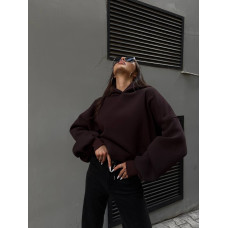 Якісне худі тепле (oversize, з капюшоном, турецька тринитка), світшот для прогулянок шоколад 42-46 арт. 873451 Якісне худі тепле (oversize, з капюшоном, турецька тринитка), світшот для прогулянок шоколад 42-46 арт. 873451